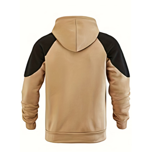 Sweat à capuche pour homme de haute qualité, 100% coton polyester, respirant, prix de gros, personnalisable, poches avant - Product Image 3