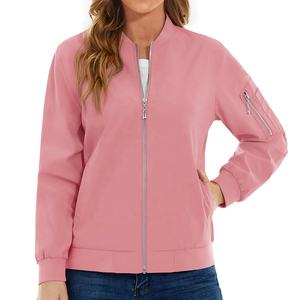 แจ็กเก็ตบอมเบอร์ผู้หญิงน้ำหนักเบาใส่สบายเสื้อผ้ากันลม100% แจ็กเก็ตบอมเบอร์สำหรับผู้ใหญ่ - Product Image 1