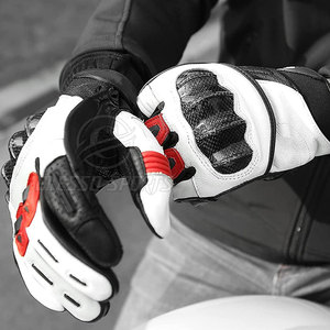 Gants en cuir pour hommes, pour la conduite de moto, antidérapants, confortables, durables, équipement pour la conduite de moto - Product Image 4