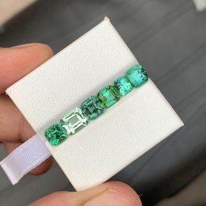 Tourmaline Verte Naturelle Taille Coussin Certifiée IGI Pierre Libre Lumineuse pour la Fabrication de Bijoux Bagues Pendentifs Professionnel - Product Image 3