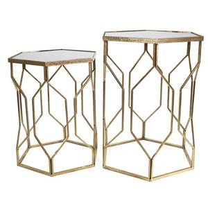 Premium <b>Space</b> Saving Metal Nesting Table Set with Textured Industrial Finish - Product Image 1