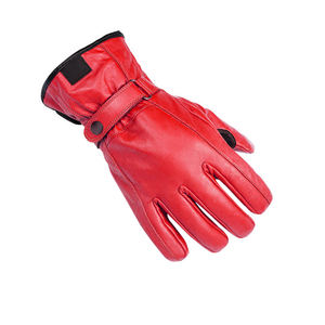 Gants de moto unisexes en cuir véritable compatibles avec les écrans tactiles pour l'hiver, gants de course et de sécurité à doigts entiers - Product Image 5