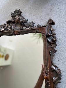 Espejo de Pared de Madera Tallada Ornamentada de Estilo Barroco Antiguo - Product Image 6