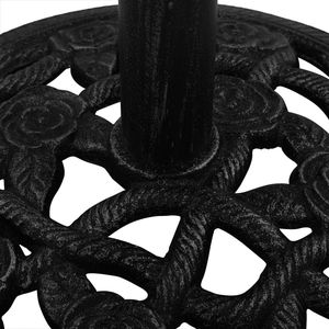 Base para Sombrilla de Patio de Hierro Fundido Negro con Incrustaciones Decorativas Medianas, Elegante Accesorio para Muebles de Exterior - Product Image 6