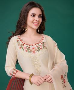 Salwar Kameez Dupatta de Viscosa Pura con Bordado Indio Moderno, Secado Rápido, para Mujer, para Fiestas, Todas las Temporadas, Corte Regular - Product Image 2