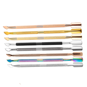 Pousse-cuticules professionnel ultra-affûté en acier inoxydable, double usage, réutilisable pour salon de manucure et usage domestique - Product Image 2