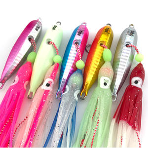 Jig métallique lumineux <span class=keywords><strong>Inchiku</strong></span> pour la pêche en eau salée, 40g-200g, tête de jig coulante, appât dur, jupe de poulpe, jig <span class=keywords><strong>Inchiku</strong></span> lent pour le snapper et le grouper - Product Image 1