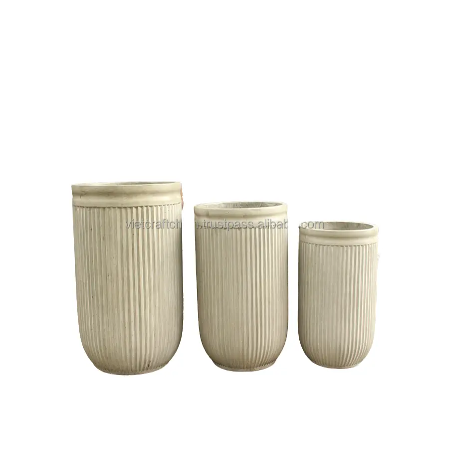 Prezzo all'ingrosso personalizzato a buon mercato vasi da giardino set di 3 grandi stampi GRC all'aperto per vaso di fiori in calcestruzzo