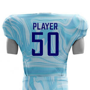 Vêtements de sport imprimés, uniforme de football américain uni, séchage rapide, respirant, matière polyester personnalisée, pour hommes - Product Image 5