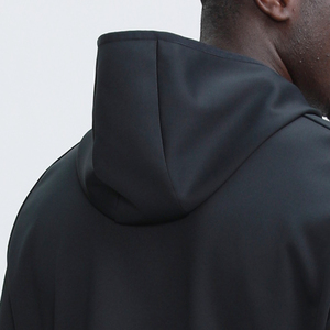 Sweat à capuche imprimé imperméable grande taille pour homme, pull color block col rond, chaud pour le printemps - Product Image 3