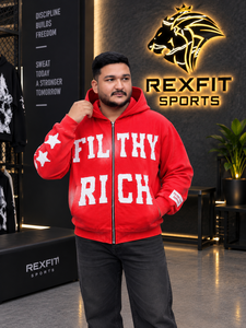 Sweat à capuche zippé surdimensionné personnalisé pour homme, en molleton épais avec appliqué graphique lettres et motif étoile sur la manche, style streetwear - Product Image 2