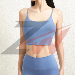 Ensemble de sport personnalisé avec logo pour femme : débardeur dos nu et leggings de gym, tenue nude pour l'entraînement et la course - Product Image 4