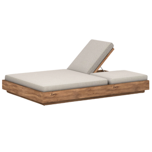 Chaises longues doubles de style classique avec coussin bas, qualité supérieure, prix de gros - Product Image 1