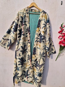 Luxury Velvet House Robe, velvet cotton Kimono Robe, Dressing Gown, <b>wedding</b> robe Bridesmaid winter bathrobe grey - Product Image 5