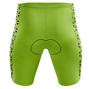 Conjunto de Jersey y Pantalones Cortos de Ciclismo Personalizados en Verde, Talla Grande, con Patrón de Triángulos Negros, Ropa de Ciclismo Unisex, Uniforme de Secado Rápido y Transpirable - Product Image 6