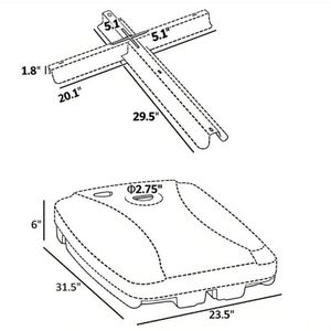 Base e Supporto per Ombrellone da Patio, Solo Base per Terrazza, Ideale per il Tuo Spazio Esterno - Product Image 6