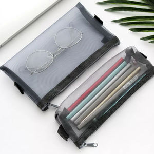 Paquete Múltiple de Bolsas de Malla Negra con Cierre y Pestañas Laterales para Almacenamiento de Viaje, Cajas Geométricas - Product Image 4