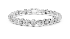 Pulsera de Plata de Ley 925 con Diseño de Panal de Abeja y Patrón de Serpiente con Diamantes Cultivados en Laboratorio Artine Jewel 2025, Joyería Fina de Moda - Product Image 4