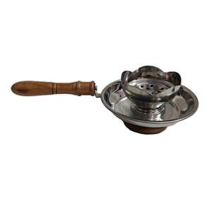 Quemador de incienso de metal y madera para mesa, de alta calidad, con recubrimiento en polvo negro, para aromaterapia en el hogar, difusor de resina, quemador de bukhoor. - Product Image 6