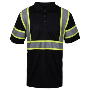 Hi Vis Polo Shirts Short Sleeve Safety Orange Yellow Workwear Safety Polo Shirts - Product Image 1