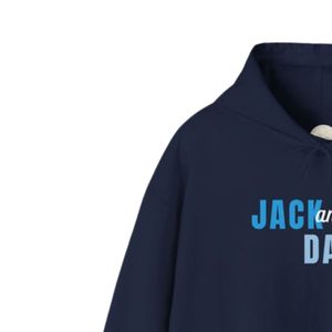 Sweat-shirt à capuche bleu avec motif 'Dad', en polaire doux, à manches longues, décontracté, pour l'hiver, vêtement de mode - Product Image 4
