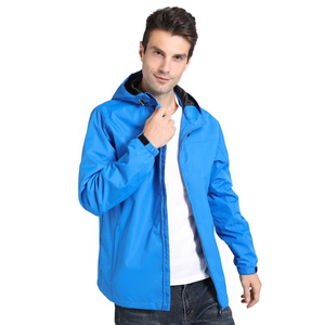 OEM <b>Windbreaker</b> Men's <b>Black</b> Hooded Windproof Jacket Casual Zipper Closure Polyester Outdoor Wear Autumn Style Regular Fit - Product Image 4