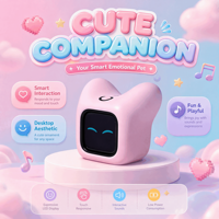 Robot jouet IA avec écran LED, reconnaissance d'émotions, certifié CE CPC, câlins avant le coucher, chargement USB-C, vente en gros, OEM, cadeau musical pour enfants