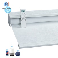Fournisseur chinois fiable de stores enrouleurs anti-UV en polyester uni intégrés électriques pour l'intérieur