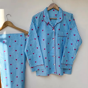 Ensemble de pyjama coordonné pour femmes Naaz, imprimé animal, vêtements de nuit décontractés d'été, vêtements de détente doux et respirants, longueur genou, en coton - Product Image 1