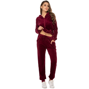 2026 New Streetwear Style Women <b>Velvet</b> breathable <b>Tracksuits</b> Hot Selling Velour Two Piece <b>Velvet</b> <b>Tracksuit</b> Set For Outdoor Wear - Product Image 1