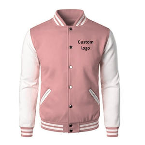 Chaqueta universitaria para hombre, tela transpirable, diseño de manga larga, botones, logotipo personalizado e impresión. - Product Image 1