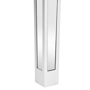 Sgabello da Trucco Illuminato con Contenitore, Struttura in Legno, Grigio Argento - Product Image 5