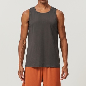 High Quality Cotton <b>Sleeveless</b> Muscle <b>Tshirts</b> for Men Loose Fit Hip Hop Style Top Tanks for Running - Product Image 3