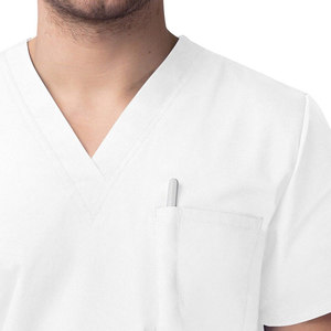 <b>Top</b> Quality Breathable Men Doctor Scrub Suit Half Sleeves Wholesale Price Professional Nursing Scrub Suits for Men - Product Image 3