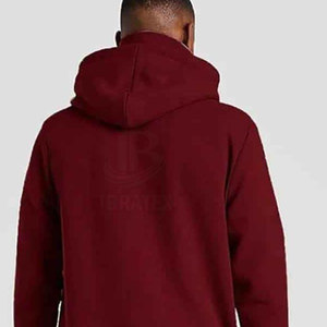Sweat à capuche cagoule zippé respirant 100 % coton grande taille pour homme – Couleur unie, style décontracté et tendance - Product Image 3