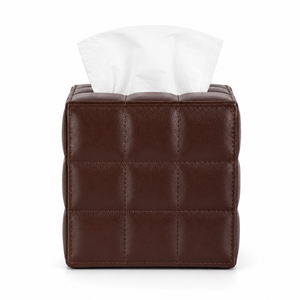 Boîte à mouchoirs carrée en cuir personnalisée, distributeur de serviettes de luxe en forme de cube pour hôtel, maison, voiture, bureau, vente en gros - Product Image 4