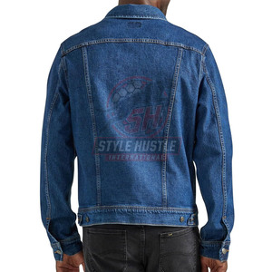Veste en jean pour homme à col rabattu, couleur et taille personnalisées, grande taille, respirante, légère, pour l'hiver, à usage extérieur - Product Image 2