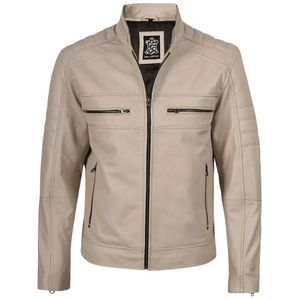 Chaqueta de Cuero Personalizada para Hombre, Talla Grande, con Cierre de Cremallera, Estilo Vintage, Chaqueta Bomber - Product Image 2