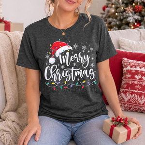 Soft Cotton Holiday Wear With Playful <b>Christmas</b> Artwork And Vibrant Seasonal Graphics <b>Women</b> <b>Christmas</b> <b>T</b>-<b>Shirt</b> - Product Image 4