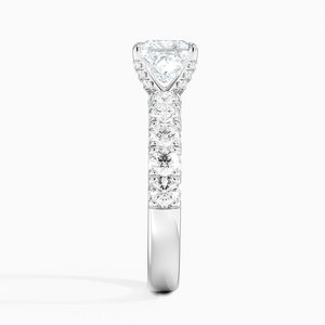 Anillo BOJ 0128 con Corte Princesa, Plata 925, Anillo Solitario de Diamantes con Engaste Francés de Lujo, 2ct, Color D, VVS1, Moissanita, Certificado GRA - Product Image 3