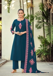 Salwar Kameez Casual para Mujer en Algodón Bombay con Trabajo de Hilo y Bordado a Mano para Todas las Temporadas - Product Image 5
