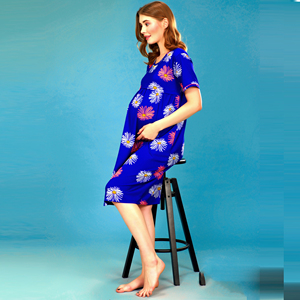 ชุดคลุมท้องผู้หญิง / ชุดเดรสแขนสั้นทรงหลวมใส่สบายสำหรับคนท้อง - Product Image 6