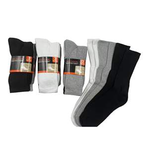 Chaussettes de travail d'hiver robustes pour hommes, personnalisées, en coton et polyester, épaisses et rembourrées, avec logo sur le corps et le bord du mollet - Product Image 3