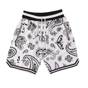 Custom Breathable Basketball Mesh Shorts for Men Double <b>Layer</b> Zipper Side Pockets Casual Anti-Wrinkle Sublimation Printing - Product Image 2
