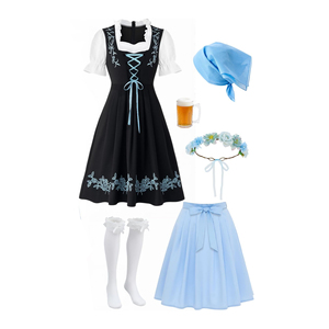 ชุดเดรสสไตล์บาวาเรียนแฟชั่นใหม่ล่าสุด ชุดเดรส Dirndl สไตล์บาวาเรียนที่เป็นเอกลักษณ์สำหรับผู้หญิง - Product Image 5