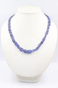 Collier de tanzanite véritable de qualité AAA 5x7-8x11mm pépites de pierre naturelle 19 pouces - Product Image 3