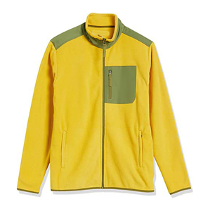 Veste en polaire pour homme, col montant, fermeture éclair, style décontracté, vêtement d'hiver, coupe régulière, respirante, en spandex/fibre de bambou - Product Image 1