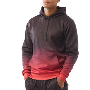 Conjunto Deportivo para Hombre con Capucha Degradado, Pantalones Deportivos de Color Sólido con Bolsillos Laterales y Cierre con Cordón, Ropa de Otoño - Product Image 2