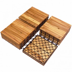 DIY Modern Dual Lock <b>Interlocking</b> Anti-Slip Waterproof Fireproof Water Resistant Square Wood Decking <b>Tile</b> 30x30cm Outdoor Patio - Product Image 6
