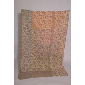 Colcha Kantha india vintage de algodón estampado, hecha a mano, lavable, reversible, tipo Gudri, para decoración del hogar y sofá. - Product Image 2